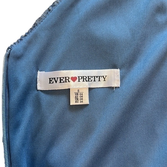 Ever-Pretty V- Neck Lace A Line Chiffon Cocktail Dress - Size Small - Picture 5 of 10